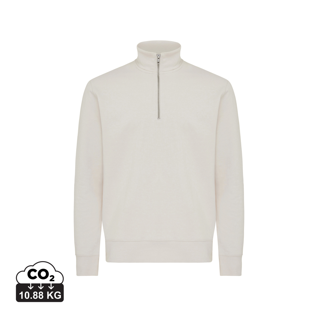 Sweater unisexe personnalisé coton recyclé 300g Elgon Ivory White